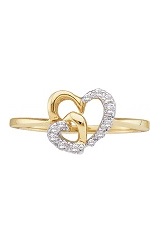 little extraordinary diamond heart gold baby ring